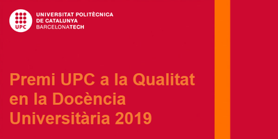 Acte de reconeixement a Miguel Valero pel Premi UPC a la Qualitat en la Docència Universitària