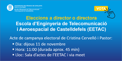 Acte de campanya electoral de la candidata Cristina Cervelló i Pastor