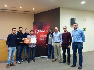 A team of four EETAC-UPC students wins the SDN Open Contrail Hackathon