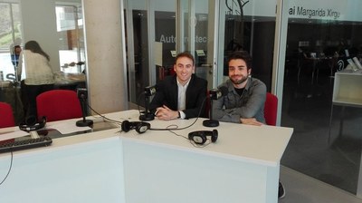 David Castellà i Yannick Fournier, alumnes de l'EETAC, entrevistats per Radio Castelldefels