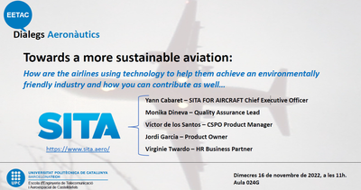 Diàlegs Aeronàutics a l'EETAC: Towards a more sustainable aviation