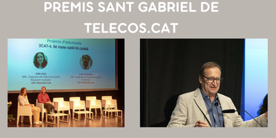 El professor de l'EETAC Antoni Elias, i l'estudiant Júlia Alòs, guardonats amb el premi Sant Gabriel 2024 de Telecos.cat