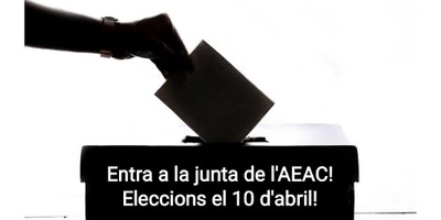 Menys d'un mes per a les eleccions de l'AEAC!