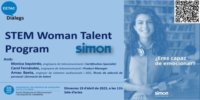 Presentació a l'EETAC del programa STEM Woman Talent de l'empresa SIMON.