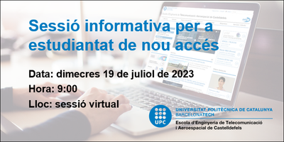 Sessió informativa sobre la matrícula (estudiantat de nou ingrés)