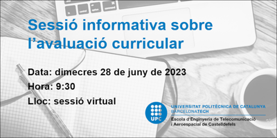 Sessió informativa sobre l'Avaluació Curricular