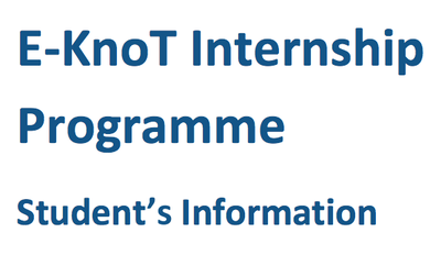 Until March 2nd - Apply for E-KnoT Internship