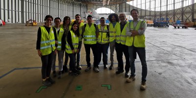 Visita a l'Hangar Iberia de l'Aeroport Barcelona - El Prat dels alumnes de l'assignatura Edificacions Aeroportuàries