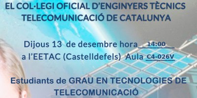 Xerrada professional de COETTC-ACETT per a estudiants d'últim curs de telecomunicacions