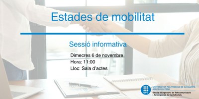 Sesión informativa estancias de movilidad 2025-2026