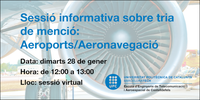 Sesión informativa sobre la elección de mención: Aeropuertos o Aeronavegación