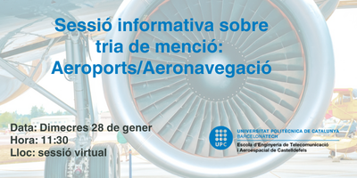 Sesión informativa virtual sobre la elección de mención: Aeropuertos o Aeronavegación